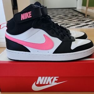 Nike Black and Pink High-Tops Cory Borough Mid 2. Fits Women 8.5.